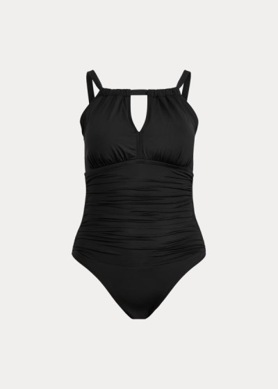 Women's Ralph Lauren Shirred High-Neck One-Piece | 621093JRB